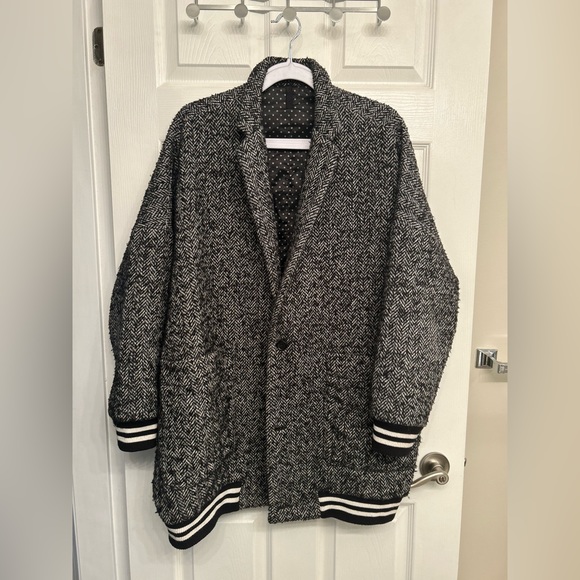 Munsoo Kwon Other - Munsoo Kwon Oversized Peacoat / Varsity Trim Jacket